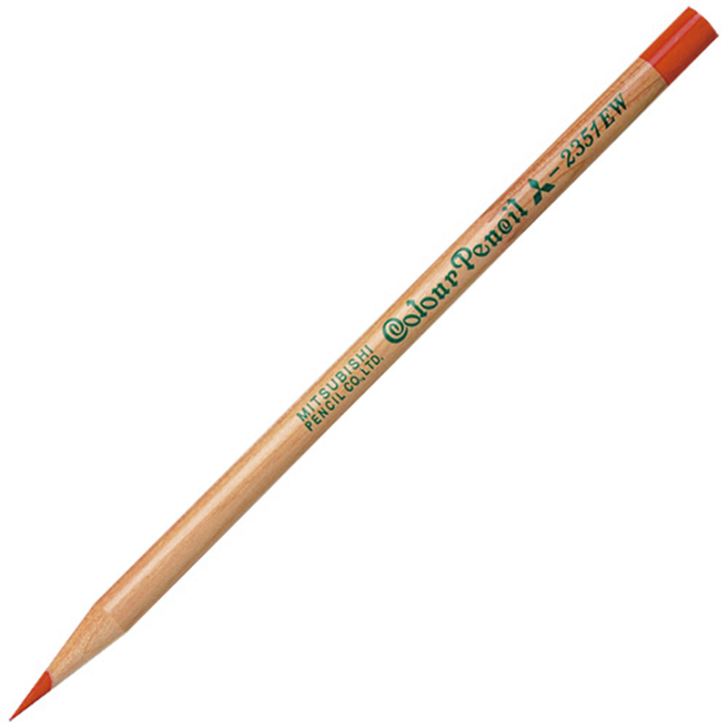 三菱鉛筆 リサイクル色鉛筆 K2351EW 朱通 12本  1個（ご注文単位1個）【直送品】