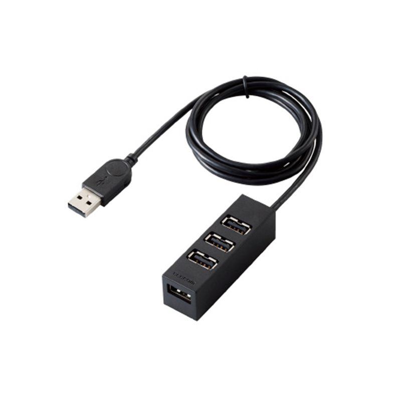 エレコム USBハブ 4ポート マグネット U2H-TZ427BXBK 1個(ご注文単位1個)【直送品】