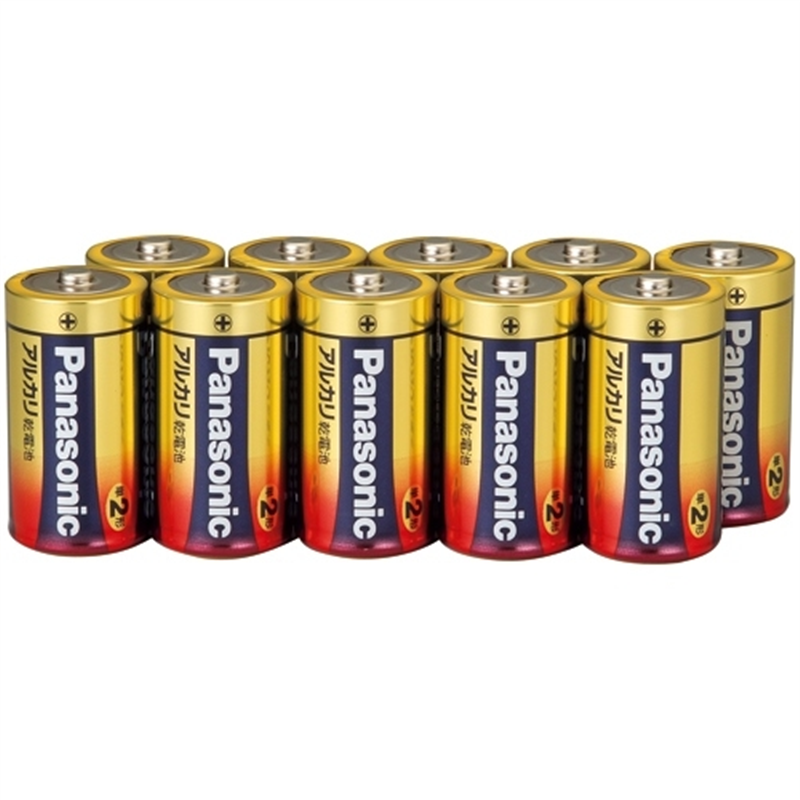 Panasonic アルカリ乾電池 単2 10本 LR14XJN/10S  1個（ご注文単位1個）【直送品】