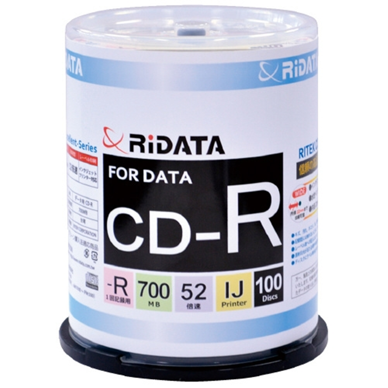 Ri?JAPAN データ用CD-R 100枚 CD-R700WPX100CK C 1個(ご注文単位1個)【直送品】
