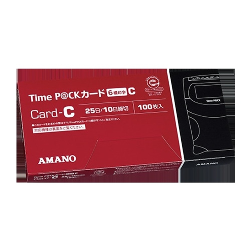 アマノ タイムパックカード(6欄印字)C 1個（ご注文単位1個）【直送品】