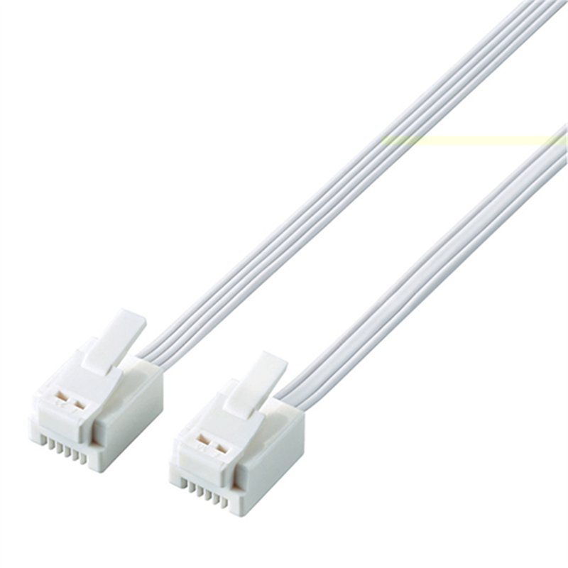 エレコム モジュラーケーブル 白 3m MJ-T3WH 1個(ご注文単位1個)【直送品】