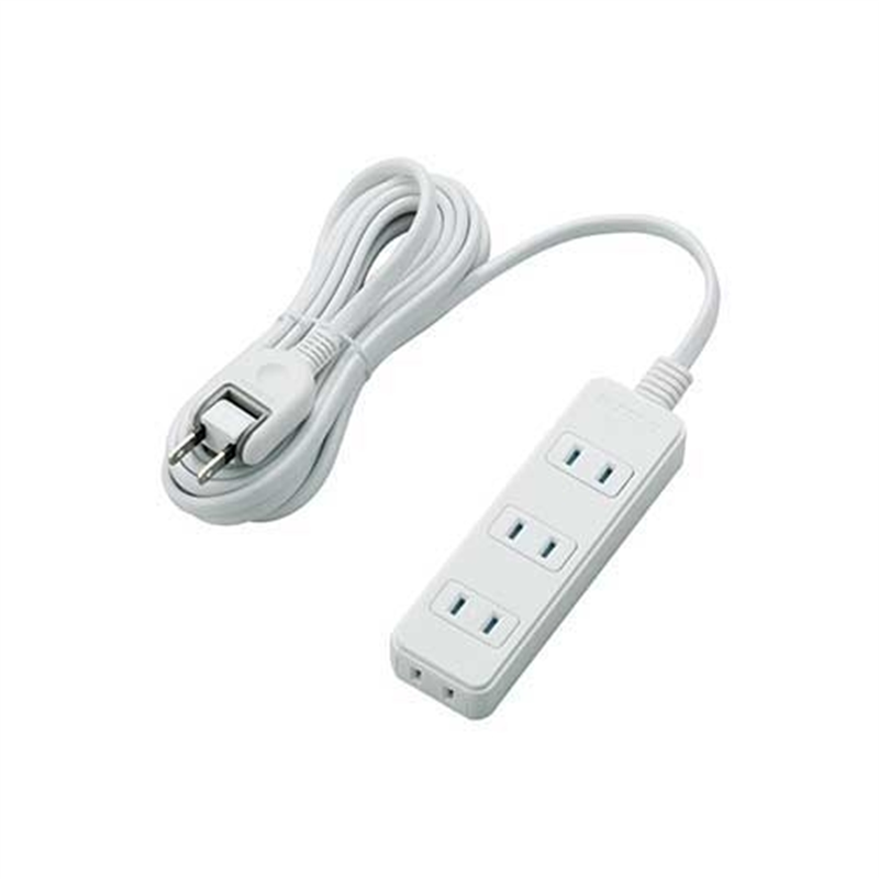 エレコム 電源タップ 4個口 3m T-ST02-22430WH 1個(ご注文単位1個)【直送品】
