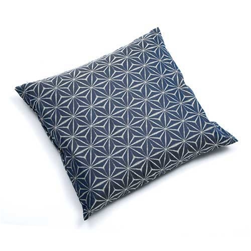 演漆 座布団麻の葉55×59cm ブルー 1個（ご注文単位1個）【直送品】