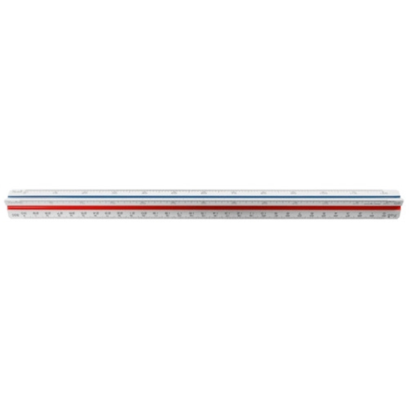 内田洋行 三角スケールプラスチック製 30cm 014-0142 1個(ご注文単位1個)【直送品】