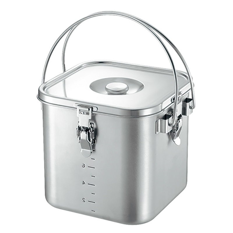 KO 19-0電磁調理器対応角型給食缶(目盛付) 24cm 12.2L 1個（ご注文単位1個）【直送品】