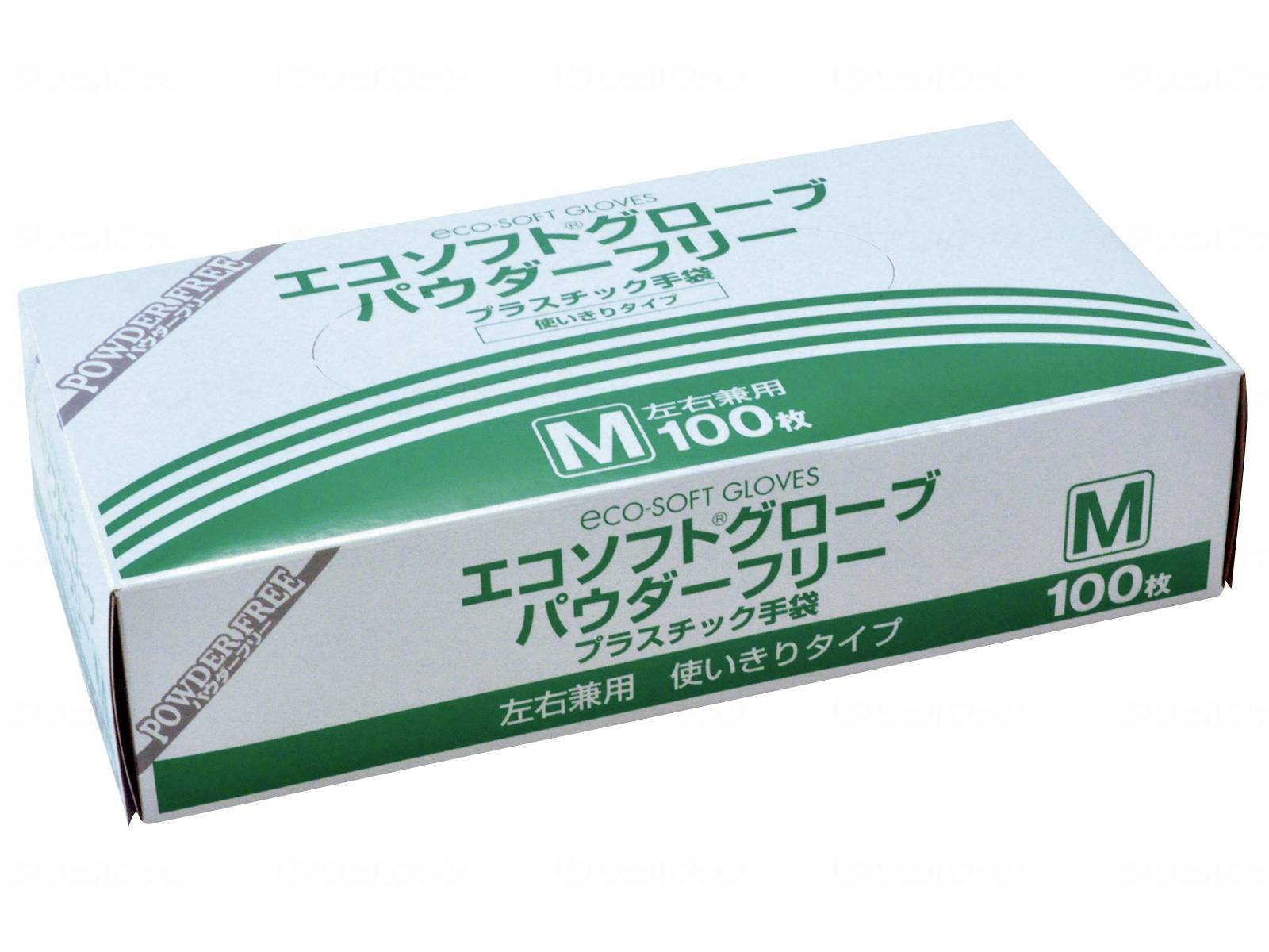 ウェルファン エコソフトグローブパウダーフリー100枚入/箱/M 1個(ご注文単位1個)【直送品】