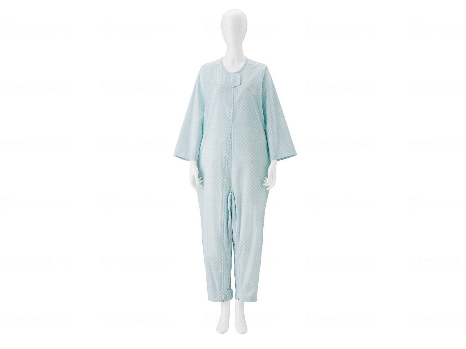 ウェルファン 竹虎 介護ねまき/ブルー/L 1個（ご注文単位1個）【直送品】