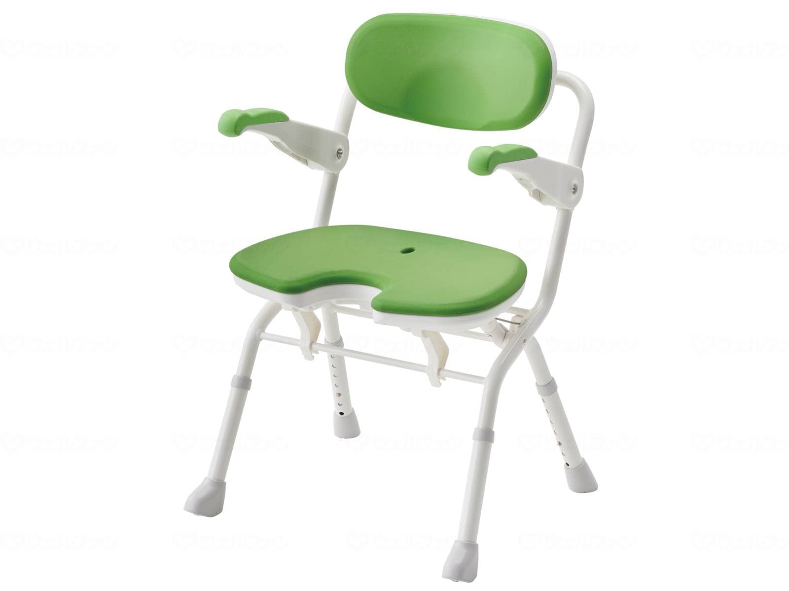 ウェルファン 楽らく開閉シャワーベンチ U/グリーン 1台（ご注文単位1台）【直送品】