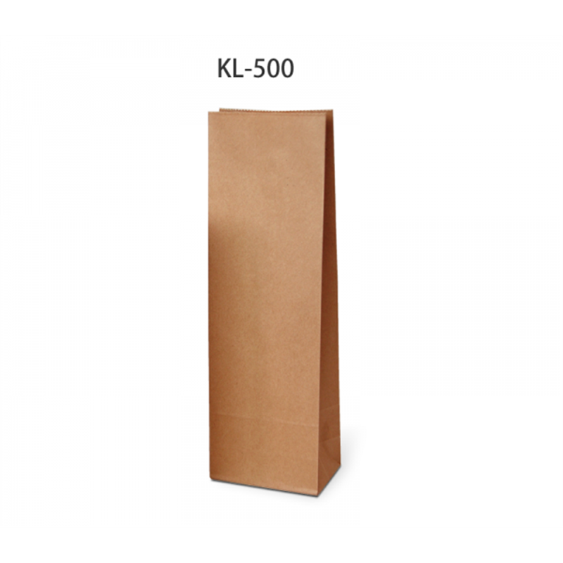 ニコノス クラフトラミネート角底袋 無地 500g KL-500-E 100枚入/袋（ご注文単位10袋）【直送品】