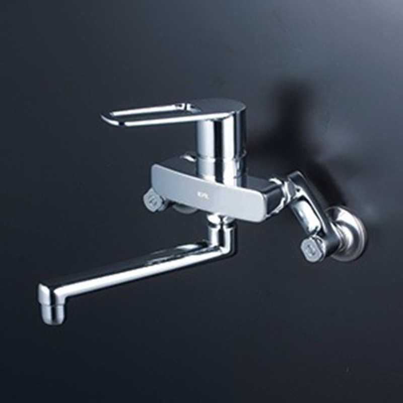 KVK 2302985 寒シングル混合栓eレバー 240mmパイプ付 MSK110KWER2T 1個（ご注文単位1個）【直送品】