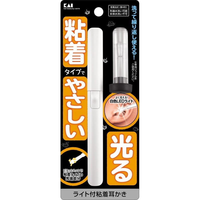 貝印 2040856 ライト付粘着耳かき #000KQ0292 1個(ご注文単位1個)【直送品】