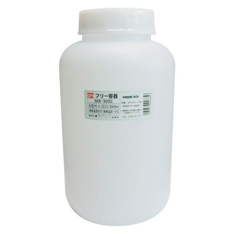 三共コーポレーション 4341918 丸型ボトル広口 3000mL #526685 1個（ご注文単位1個）【直送品】