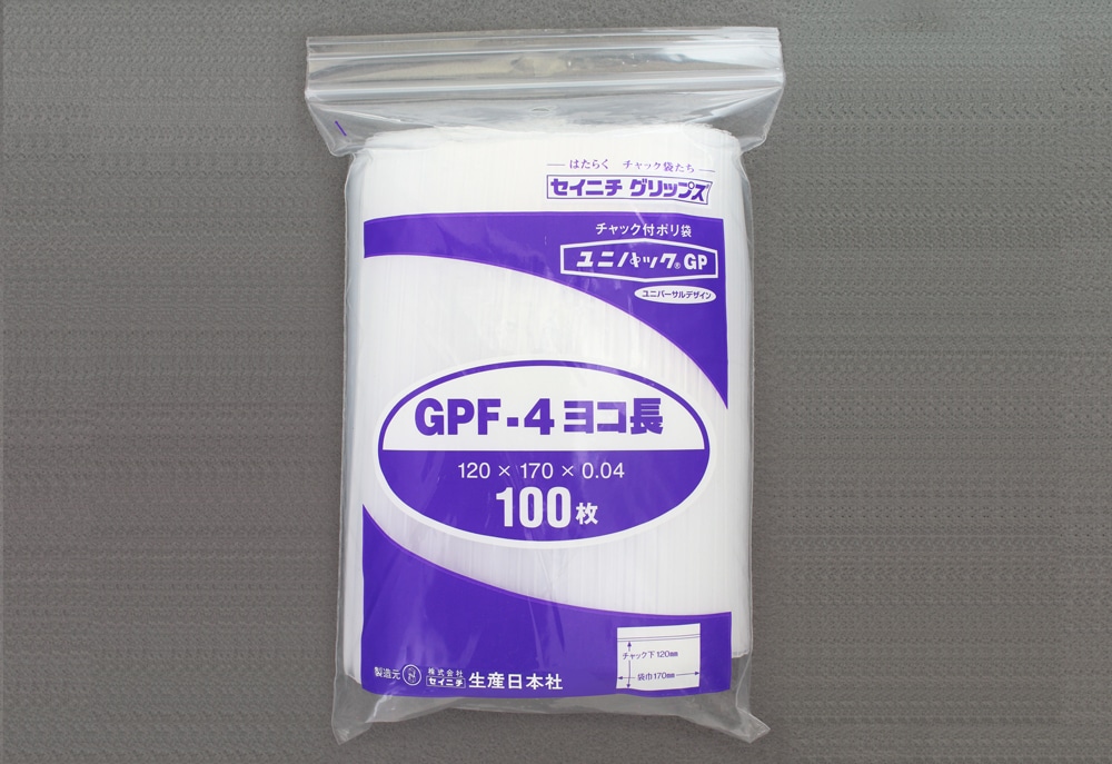 ユニパックGP F-4 ヨコ長 120×170×0.04mm厚 (100枚入) 1個 (ご注文単位1個)【直送品】