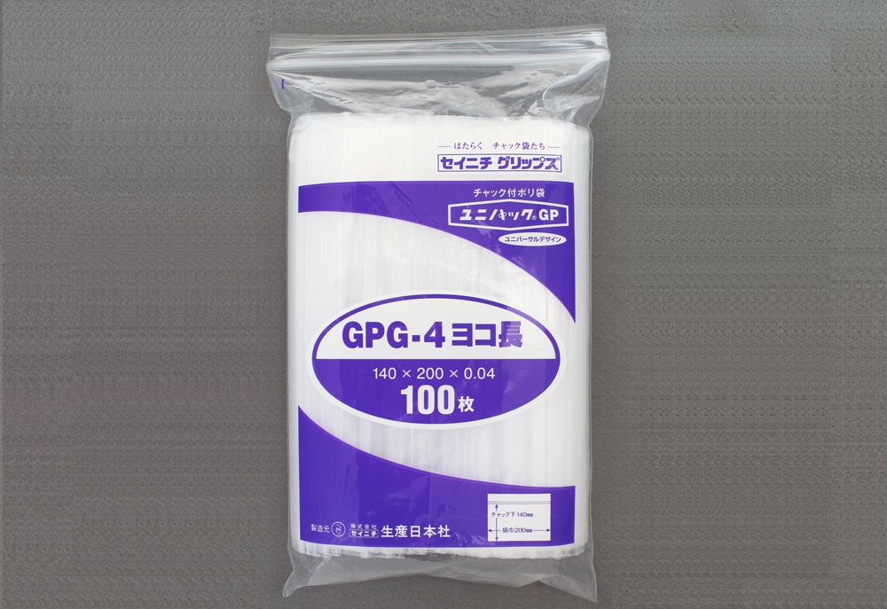 ユニパックGP G-4 ヨコ長 140×200×0.04mm厚 (100枚入) 1個 (ご注文単位1個)【直送品】