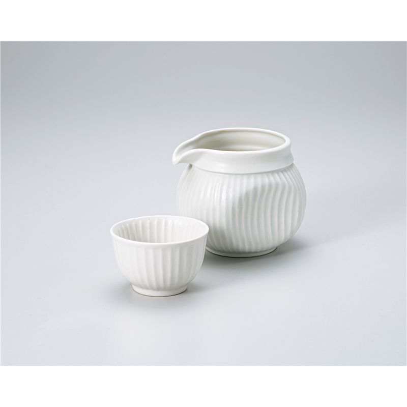 古林陶器 酒器 白マット片口冷酒器(大) 1324420351 徳利のみ 1個（ご注文単位1個）【直送品】
