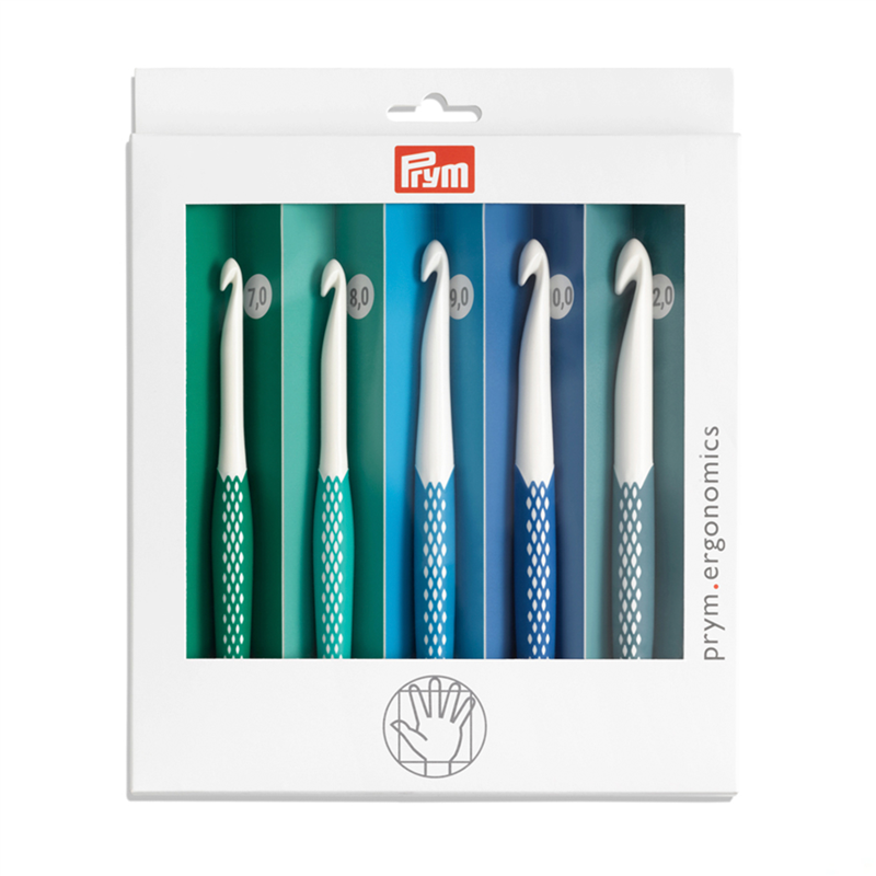 日本紐釦貿易 プリム(Prym) エルゴノミック かぎ針セット 7.0/8.0/9.0/10.0/12.0mm 5本セット/各1本入 PRM218441 (ご注文単位1セット)【直送品】