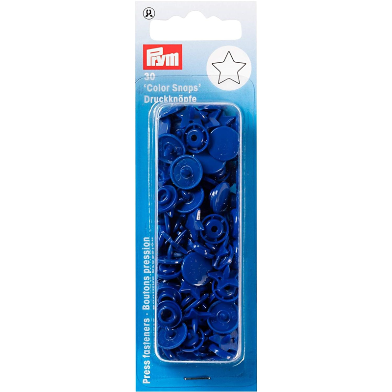 日本紐釦貿易 プリム(Prym) プラスチックカラースナップボタン スター型 ブルー 393216 （ご注文単位1個）【直送品】