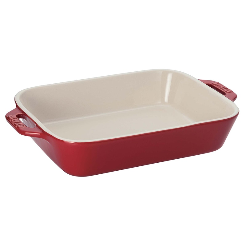 ストウブ セラミック レクタンギュラーディッシュ 20cm×16cm チェリー 40508-585 1個(ご注文単位1個)【直送品】