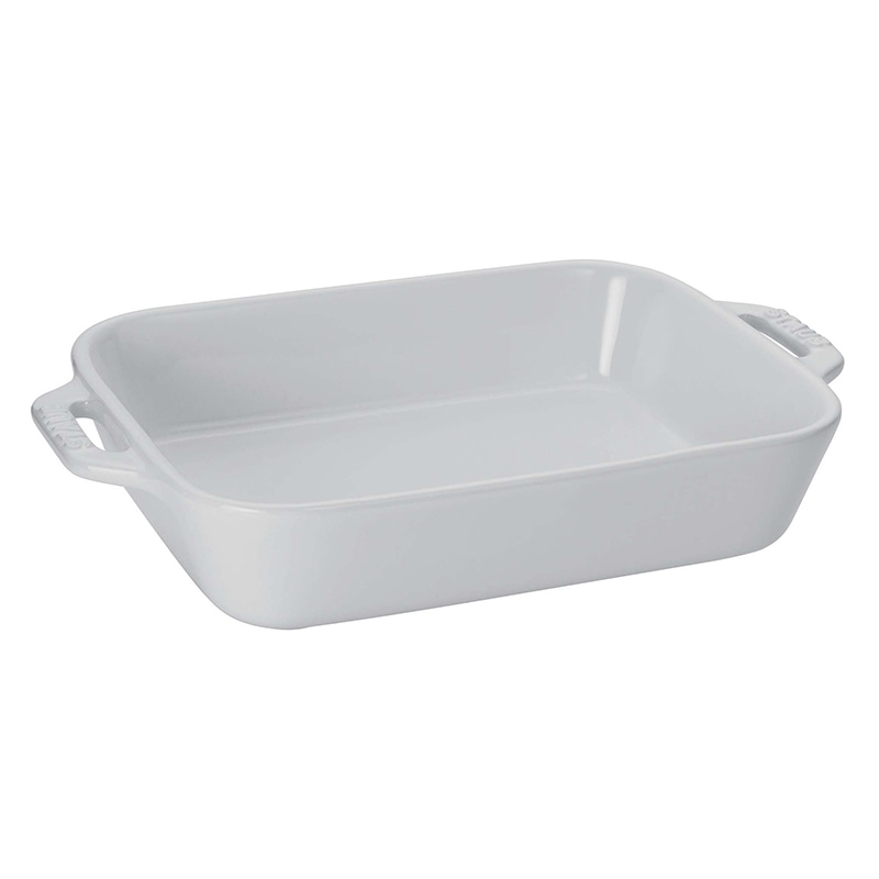 ストウブ セラミック レクタンギュラーディッシュ 27cm×20cm ホワイト 40508-593 1個(ご注文単位1個)【直送品】