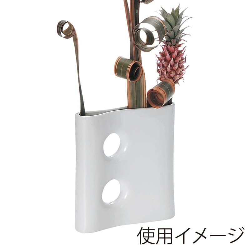 高岡健二商店 陶器 花瓶 52×198×220 ホワイト T-1834 1個（ご注文単位1個）【直送品】