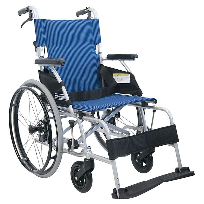 軽量ベーシックモジュール 車いす BML 22-40SB 青ストライプ No.92 1台(ご注文単位1台)【直送品】