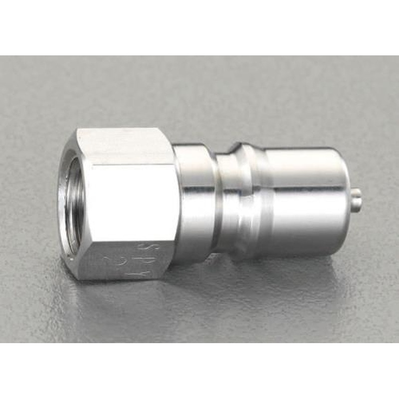 エスコ EA140AB-4 Rc1/2”雌ねじプラグ(ストップ付/ステンレス製) 1個（ご注文単位1個）【直送品】