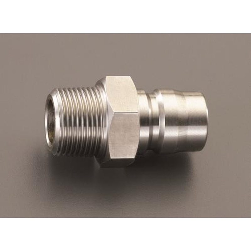 エスコ EA140AG-4 R1/2”雄ねじプラグ(中圧用/ステンレス製) 1個（ご注文単位1個）【直送品】
