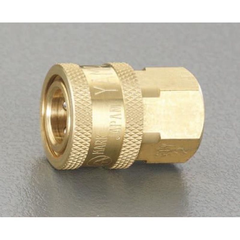 エスコ EA140BC-3 Rc3/8”雌ねじカップリング(中圧用/真鍮) 1個（ご注文単位1個）【直送品】