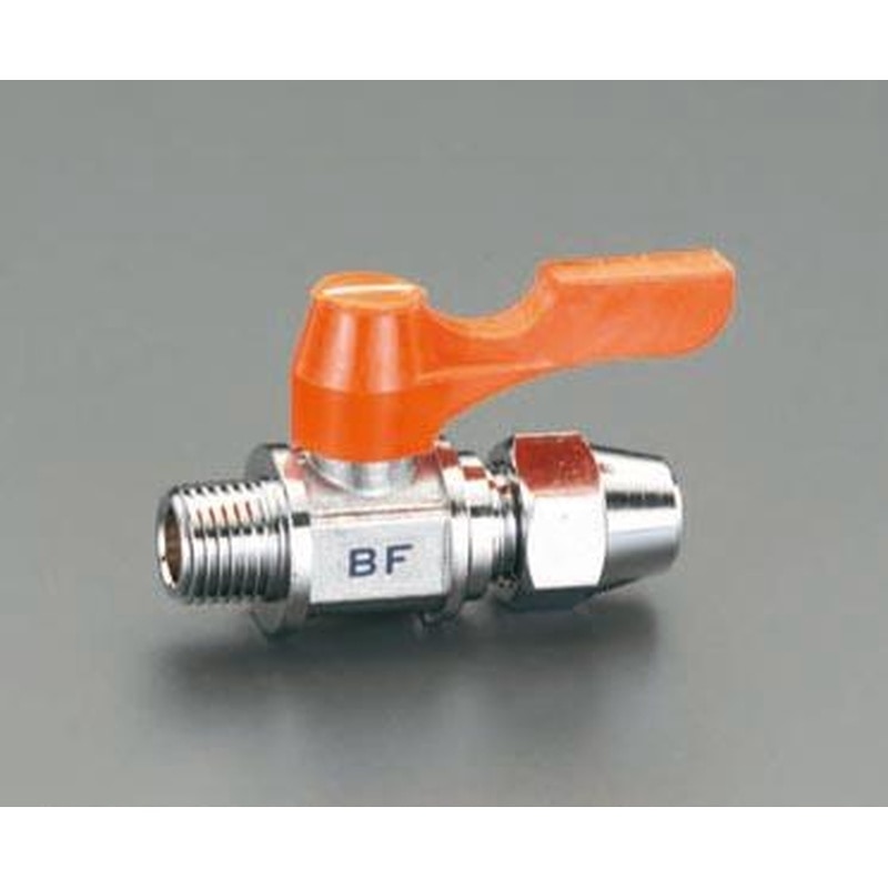 エスコ EA425BF-16 R1/8”x6.0mmボールバルブ(フレアー式・ミニチュア) 1個(ご注文単位1個)【直送品】