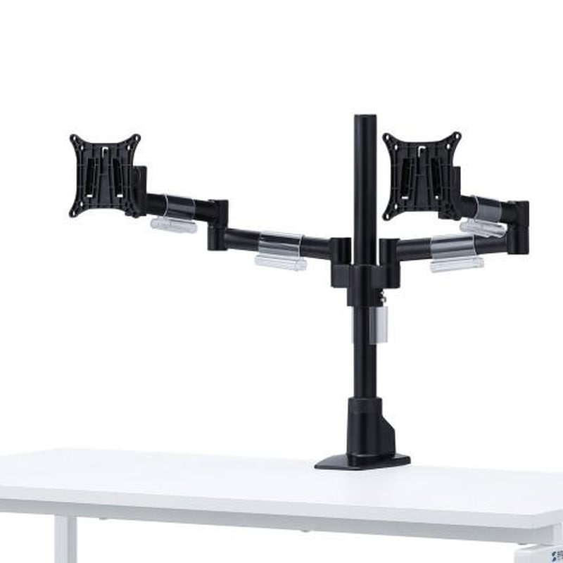 エスコ EA764AG-18A 480mmモニターアーム(水平可動/2面) 1個(ご注文単位1個)【直送品】