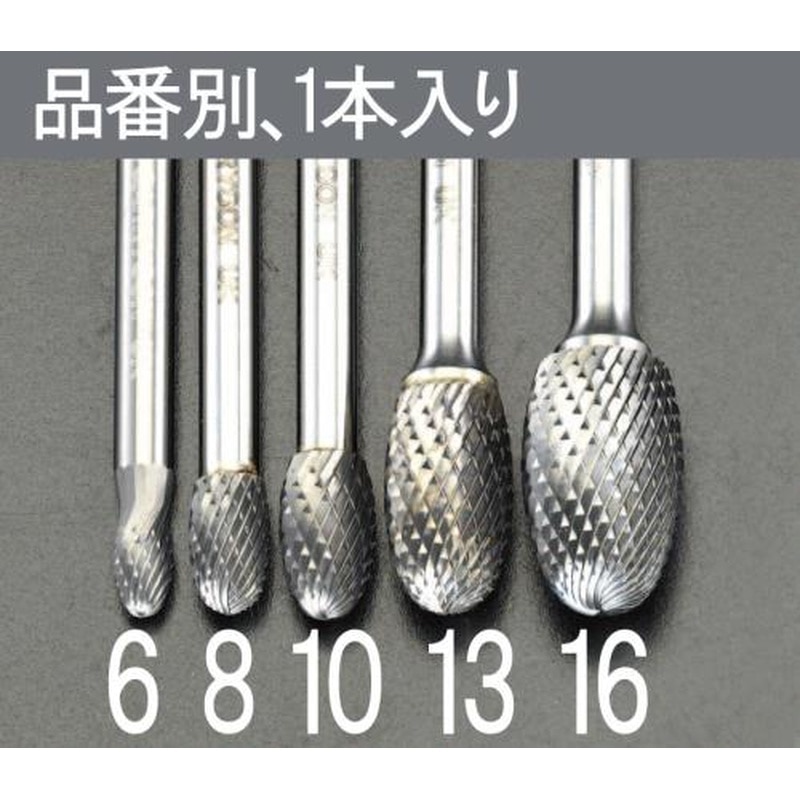 エスコ EA819JG-6 6x10mm/6mm軸超硬カッター 1個（ご注文単位1個）【直送品】