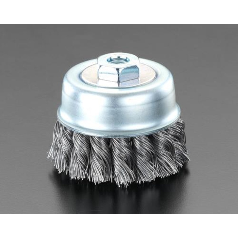 エスコ EA809-22 φ75mm/M10x1.5ワイヤーブラシ(カップ型) 1個（ご注文単位1個）【直送品】