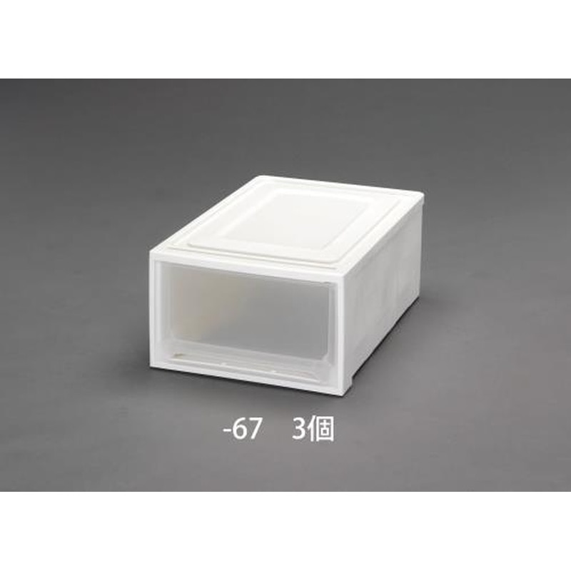 エスコ EA506L-67 390x530x300mm引出し式収納ケース(3個) 1個（ご注文単位1個）【直送品】
