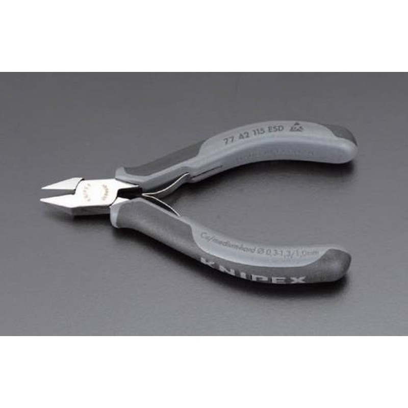 エスコ EA535KC-15 115mm精密用ニッパー(ESDグリップ) 1個（ご注文単位1個）【直送品】