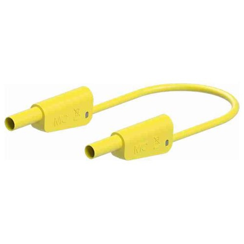 エスコ EA707NC-624 φ4mm/1500mmテストリード(スタック接続/黄) 1個(ご注文単位1個)【直送品】