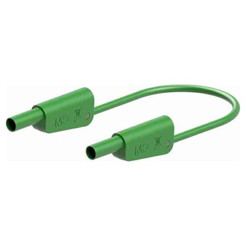 エスコ EA707NC-545 φ4mm/750mmテストリード(スタック接続/緑) 1個(ご注文単位1個)【直送品】