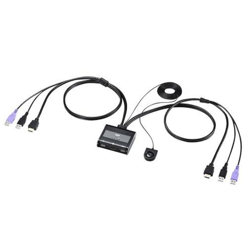 エスコ EA764AE-78 パソコン自動切替器(HDMI/手元スイッチ付/2:1) 1個(ご注文単位1個)【直送品】
