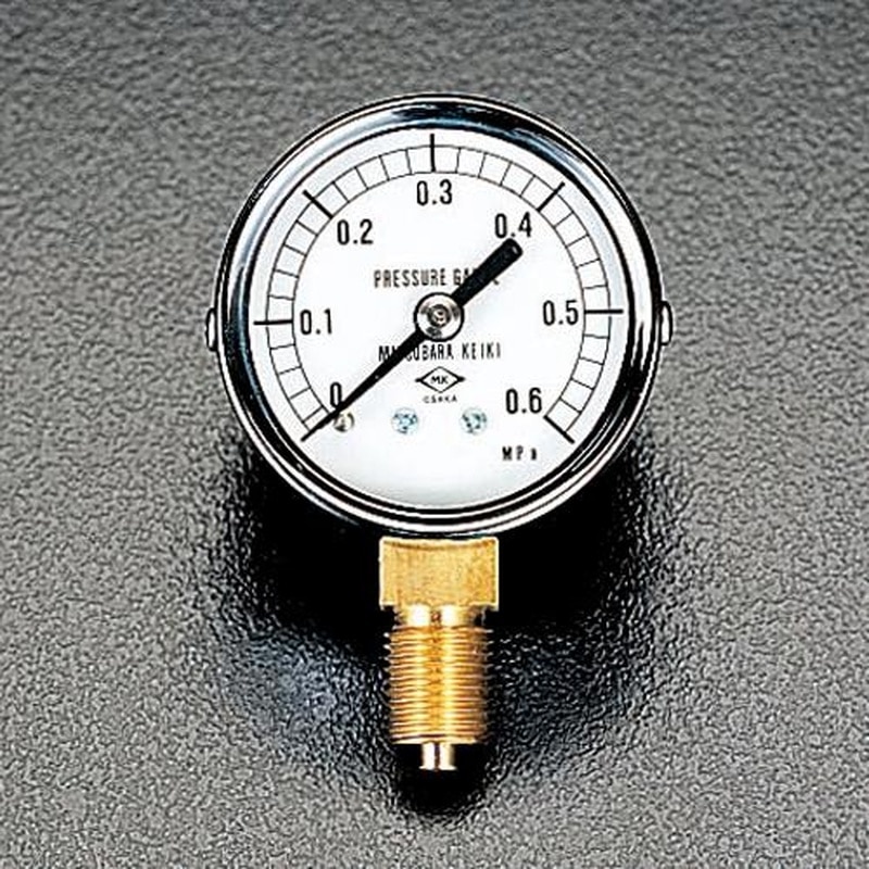エスコ EA729BA-6 G1/4”/50mm/0-0.6MPa圧力計 1個(ご注文単位1個)【直送品】