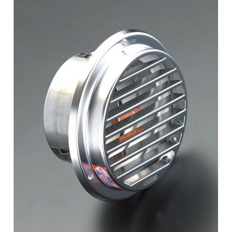 エスコ EA997MA-21 97-111mm丸型ガラリ(防火ダンパー付/ステンレス製) 1個（ご注文単位1個）【直送品】