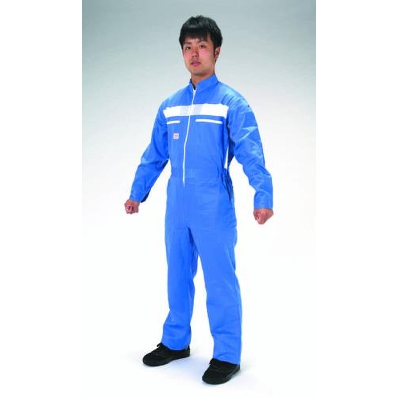 エスコ EA996AA-83[LL]夏用・継ぎ服(青) 1個（ご注文単位1個）【直送品】