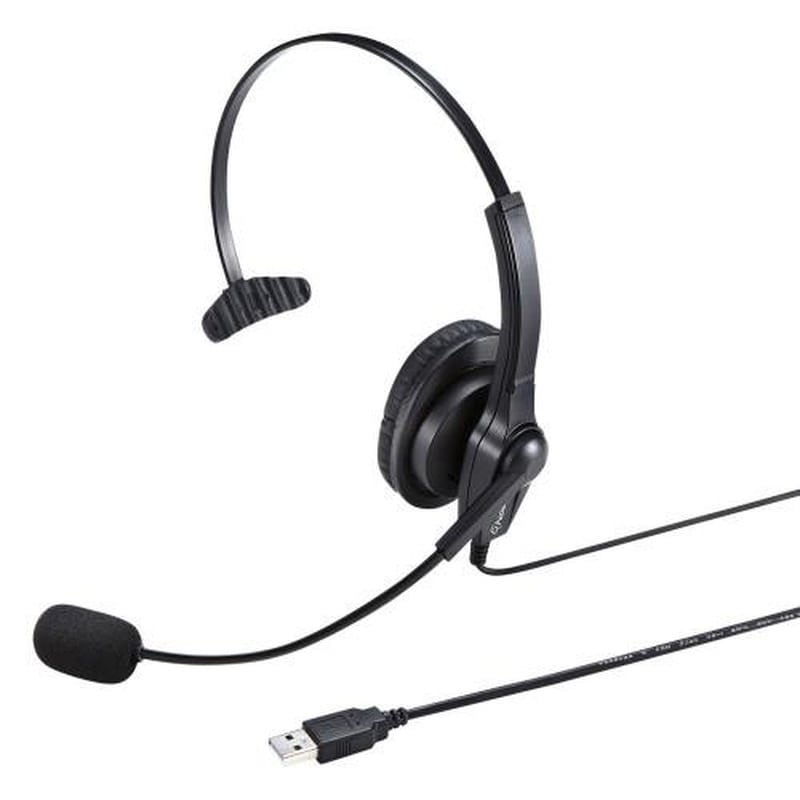 エスコ EA763BC-84 1.8mUSBヘッドセット(コールセンター用) 1個（ご注文単位1個）【直送品】