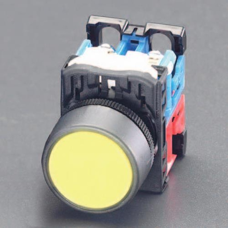 エスコ EA940D-94 22/25mm押しボタンスイッチ(黄) 1個(ご注文単位1個)【直送品】