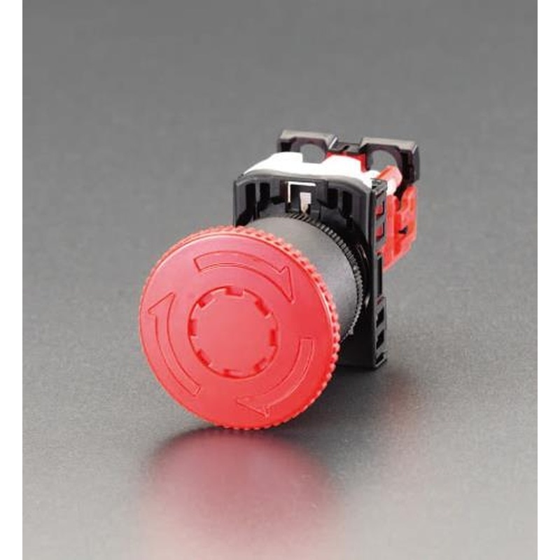 エスコ EA940DA-42 22/25mm押ボタンスイッチ(非常停止) 1個(ご注文単位1個)【直送品】