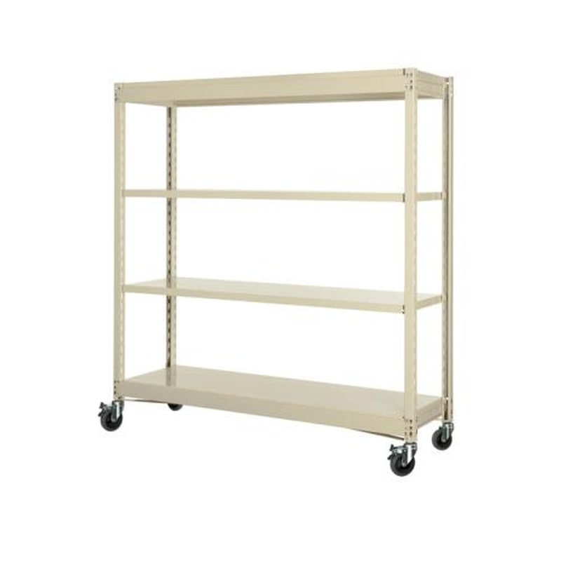 エスコ EA976DS-90C 900x600x1200mm/150kg/4段スチール棚/キャスター付 1個(ご注文単位1個)【直送品】