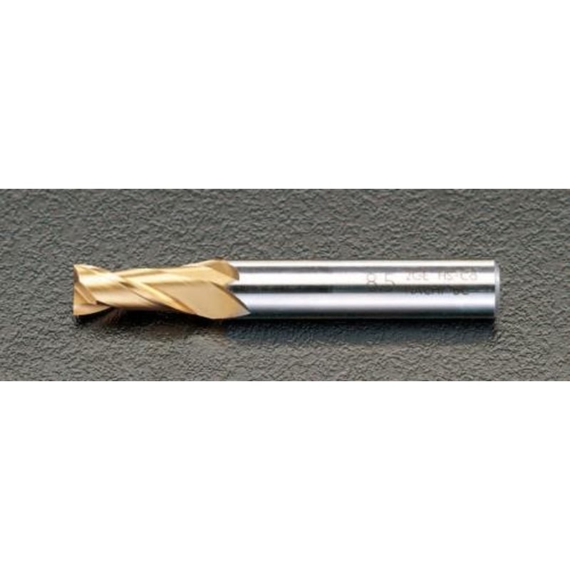 エスコ EA824RA-3.5 3.5x60mmエンドミル(TiNcoat・Co-HSS/2枚刃) 1個（ご注文単位1個）【直送品】