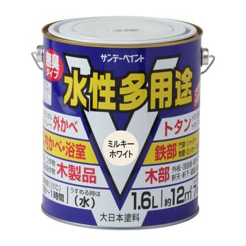 エスコ EA942EB-11C 1.6L [水性]多用途塗料(鉄・木部用/ミルキーホワイト 1本 （ご注文単位1本）【直送品】