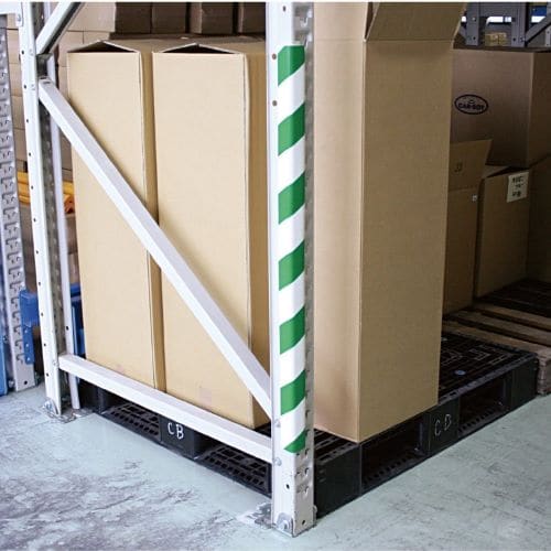エスコ EA983F-66 31x31x900mm クッションガード(白・緑/2本) 1組 (ご注文単位1組)【直送品】