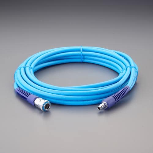 エスコ EA125CG-310 8.0x12mm/10m 耐低温エアーホース(カプラー付/PVC) 1巻 （ご注文単位1巻）【直送品】