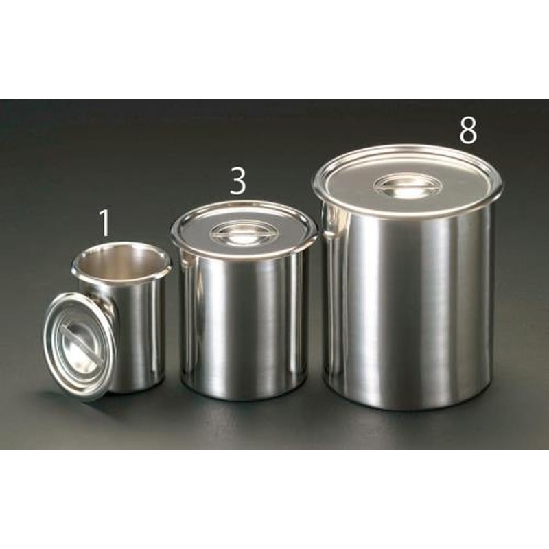 エスコ EA508SG-1 φ102x146mm/1.0Lポット(ステンレス製) 1個（ご注文単位1個）【直送品】